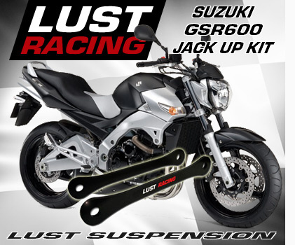 GSR600 jack up kit. Rear suspension jack up kit for Suzuki GSR600 by Lust Racing, image